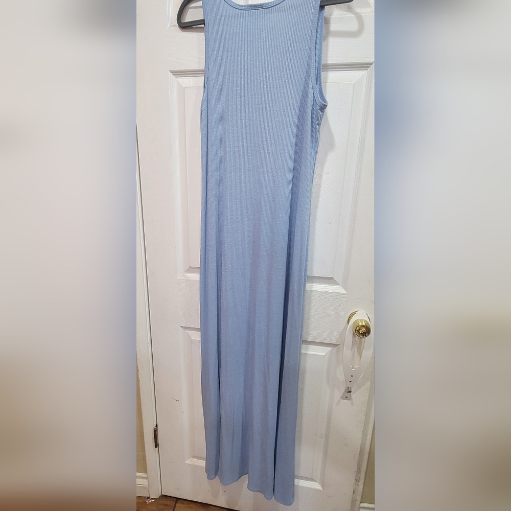 LuLaRoe Blue Sleeveless Maxi Dress, Size XL - Picture 2 of 4